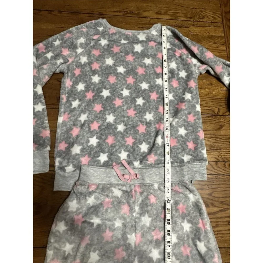 Bcbg Girls Pajama PJs 2-Pieces Lounge Set, Lg Pink & Gray, Kids Sleepwear, Soft